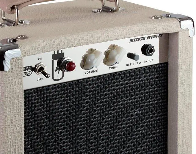 Alt view image 14 of 15 - Monoprice 5-Watt 1x8 Guitar Combo Tube Amplifier - Tan / Beige with Celestion Super 8in Speaker, 12AX7 Preamp, For All Electric Guitars