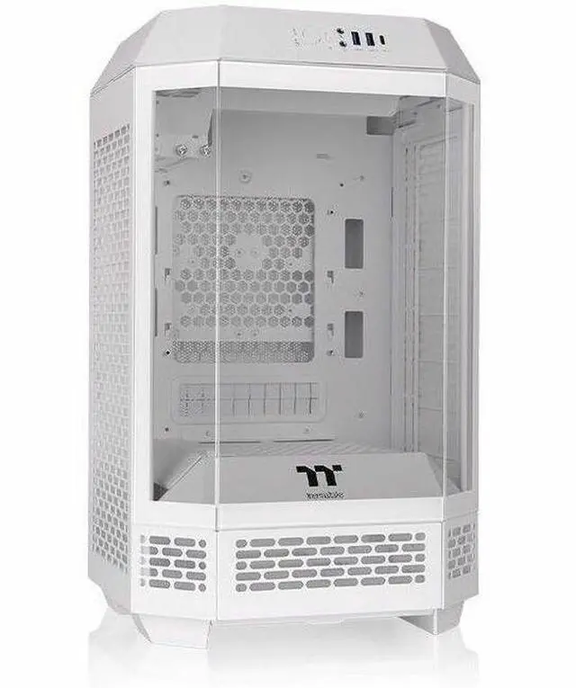 Alt view image 17 of 20 - Thermaltake Tower 250 Snow Mini-ITX Mini Tower 2x120mm CT Fans Included, 360mm Radiator Support 360mm GPU Clearance Dual Chamber CA-1Z9-00S6WN-00