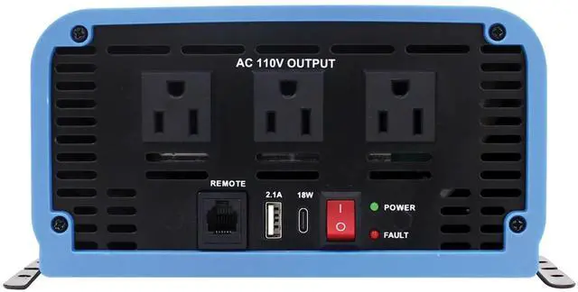 Alt view image 11 of 11 - Tripp Lite 1500W Compact Power Inverter - 3x 5-15R, USB Charging, Pure Sine Wave