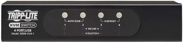 Alt view image 17 of 20 - Tripp Lite by Eaton 4-Port VGA KVM Switch for USB or PS/2 Keyboard/Mouse