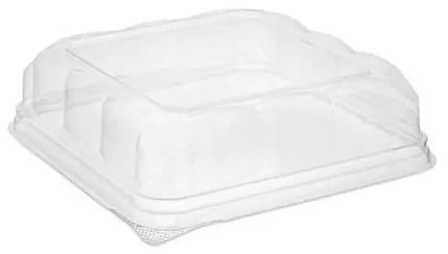 Alt view image 4 of 4 - Pactiv Corporation Pactiv Evergreen Recycled Plastic Square Dome Lid 7.5 x 7.5 x