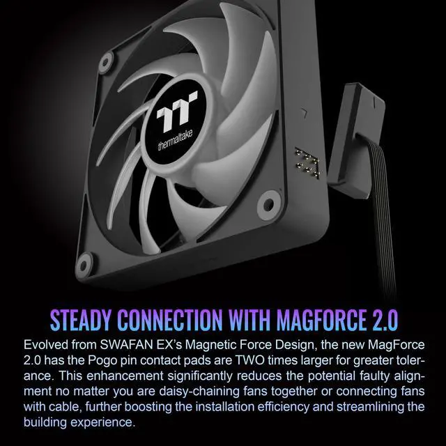 Alt view image 14 of 16 - Thermaltake CT140 EX ARGB Sync PC Cooling Fan 3-Fan Pack 3 Pack CLF182PL14SWA
