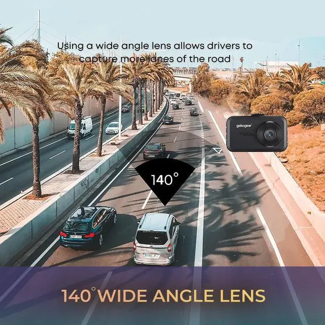 Alt view image 14 of 16 - GekoGear Orbit D111 1080P HD Dash Cam - 3" Screen - Dashboard - Wired - 1920 x 1080 Video - CMOS