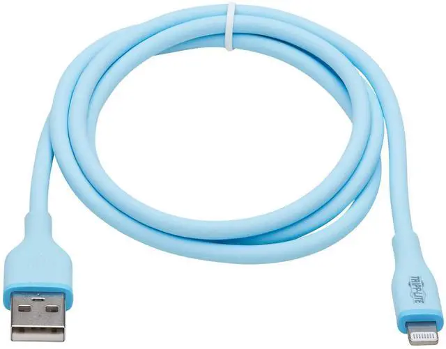 Alt view image 2 of 7 - Tripp Lite Safe-IT USB-A to Lightning Charge Cable for iPhone & iPad, Male-to-Male Cable, MFi Certified, Light Blue, 3 Feet / 0.9 Meters, 2-Year Warranty Modle M100AB-003-S-LB