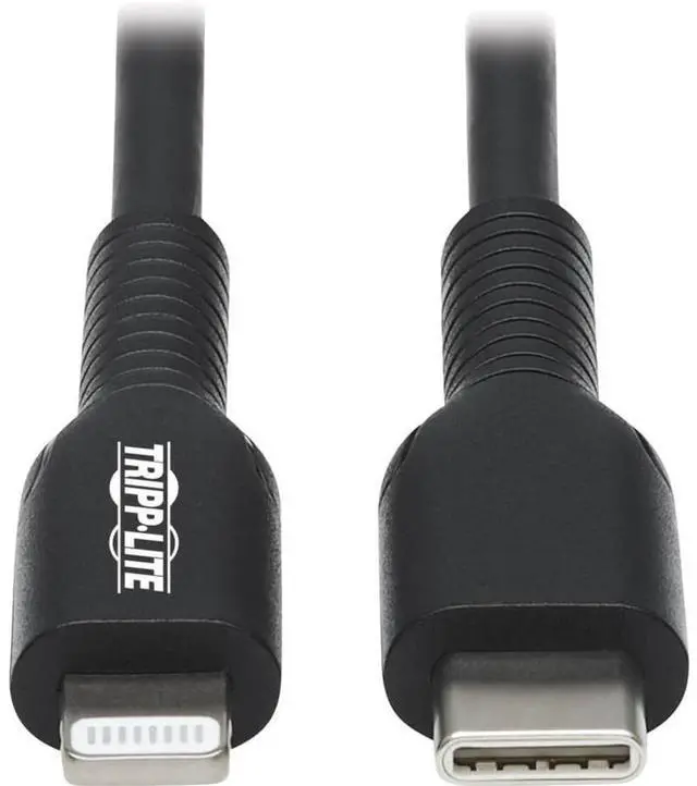 Main image of Tripp Lite 3m USB-C to Lightning Sync/Charge Cable Black M10203MBK