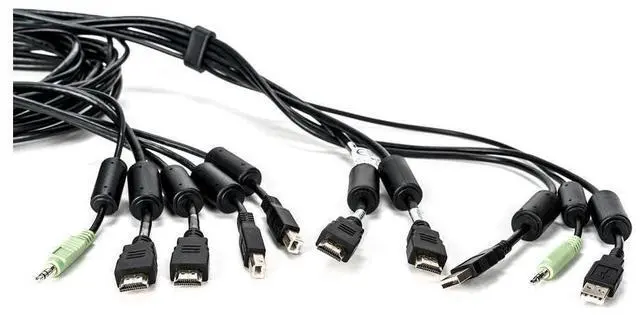Alt view image 18 of 19 - Avocent 10 ft. USB keyboard, mouse & HDMI video cable with speakers & CAC - Used with SC845H-001 CBL0117