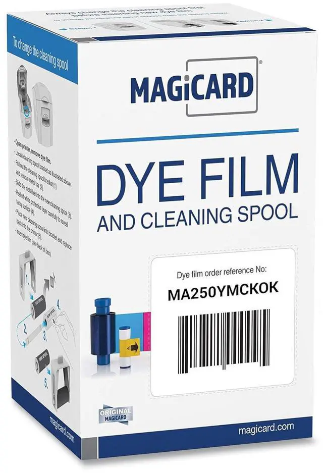 Alt view image 3 of 3 - Sicurix Dye Film Magicard 250 Count colr MA250YMCKOK