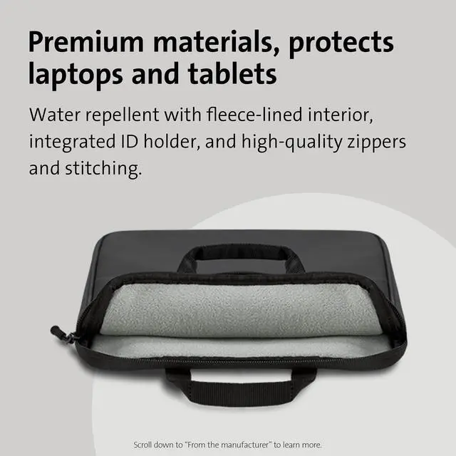 Alt view image 18 of 20 - Kensington Carrying Case (Sleeve) for 12" Notebook