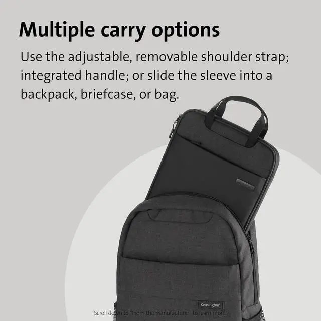 Alt view image 20 of 20 - Kensington Carrying Case (Sleeve) for 12" Notebook