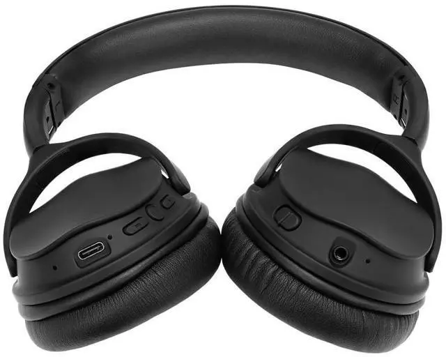 Alt view image 20 of 20 - Monoprice BT-300ANC Bluetooth Wireless Over Ear Headphones with Active Noise Cancelling (ANC) and Qualcomm aptX Audio - Black