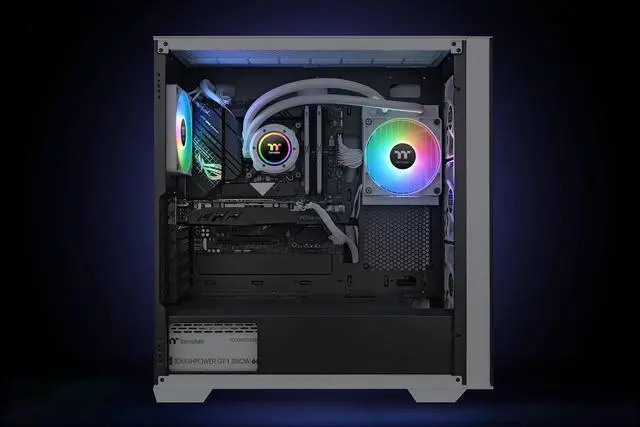 Alt view image 12 of 13 - Thermaltake TH120 V2 ARGB Snow CL-W363-PL12SW-A All-In-One Liquid Cooler