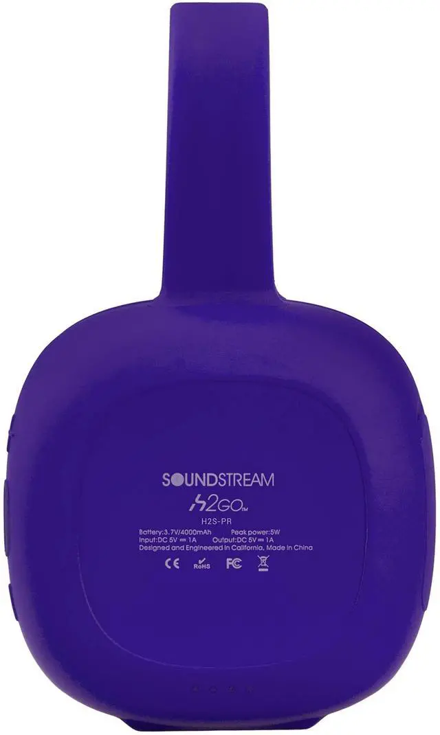 Alt view image 11 of 11 - Soundstream H2GO Bluetooth Speaker H2S-PR - Purple