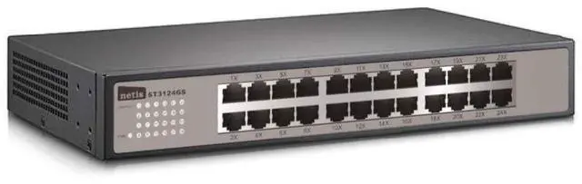 Alt view image 8 of 13 - 24-port Unmanaged Gigabit Switch, Desktop Ethernet Splitter, Ethernet Hub, Plug and Play, Fanless Quite, Traffic Optimization, Sturdy Metal Desktop size, expandable to standard 19" rack mount with included mounting bracket (ST3124GS)