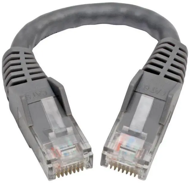 Alt view image 16 of 18 - Tripp Lite N201-06N-GY Premium Cat6 Gigabit Snagless Molded Utp Patch Cable, 24 Awg, 550 Mhz/1 Gbps (Rj45 M/M) , Gray, 6 In. - Patch Cable - Rj-45 (M) To Rj-45 (M) - 5.9 In - Utp - Cat 6 - Ieee 802.3