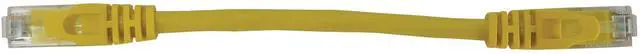 Alt view image 8 of 10 - Tripp Lite Cat6a 10G Snagless Molded UTP Ethernet Cable (RJ45 M/M), PoE, Yellow, 6 in. (15 cm) - 6" Category 6a Network Cable for Network Device, Switch, Patch Panel, Server, Router, Hub, Printer
