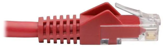 Alt view image 19 of 20 - Tripp Lite N201-06N-RD Premium Cat6 Gigabit Snagless Molded Utp Patch Cable, 24 Awg, 550 Mhz/1 Gbps (Rj45 M/M) , Red, 6 In. - Patch Cable - Rj-45 (M) To Rj-45 (M) - 5.9 In - Utp - Cat 6 - Ieee 802.3A