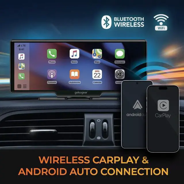 Alt view image 10 of 15 - GekoGear Orbit C120 10.26" Infotainment Display w Dash and Backup Cam