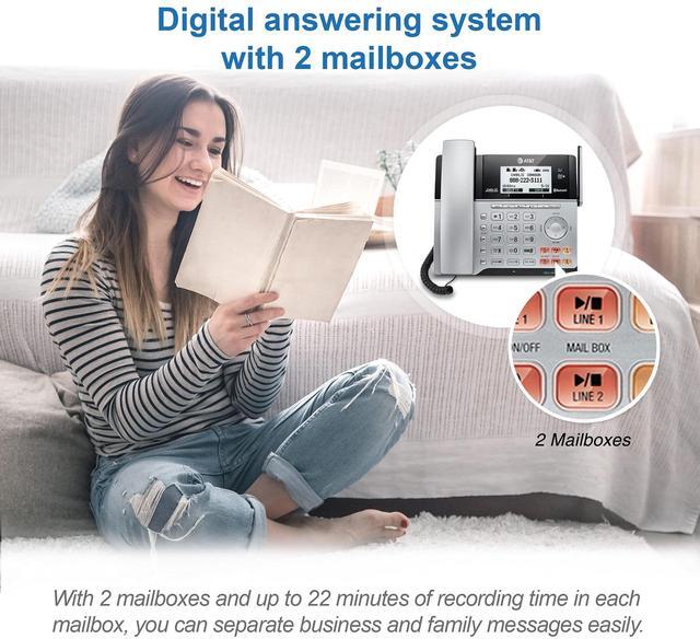 Alt view image 9 of 10 - AT&T Connect to Cell TL86103 2-Line Corded/Cordless Phone 284987