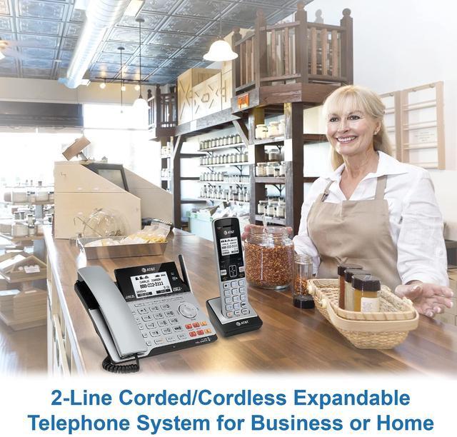 Alt view image 5 of 10 - AT&T Connect to Cell TL86103 2-Line Corded/Cordless Phone 284987