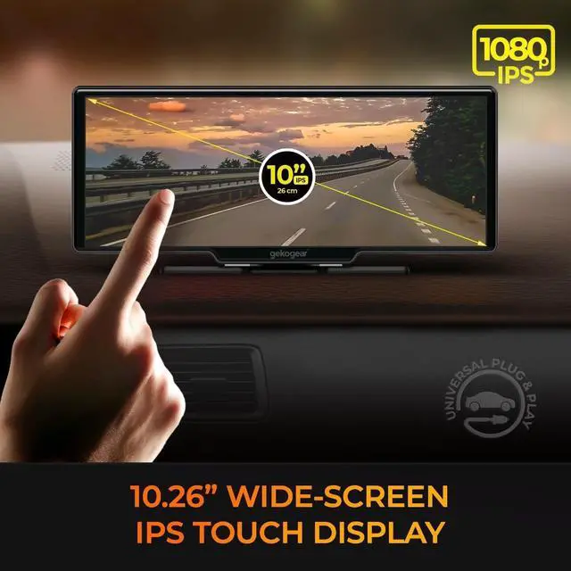 Alt view image 12 of 15 - GekoGear Orbit C120 10.26" Infotainment Display w Dash and Backup Cam
