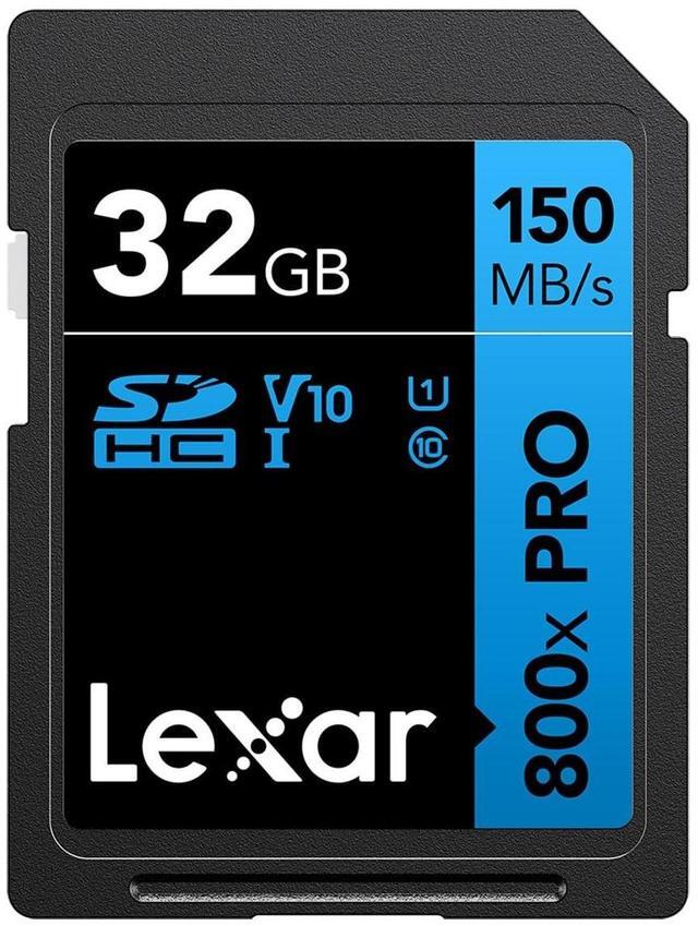 Alt view image 12 of 15 - Lexar High-Performance 800x PRO BLUE Series 32GB SDHC Memory Card Class 10 UHS-I V10 2/Pack (LSD0800P032G-B2NNU)