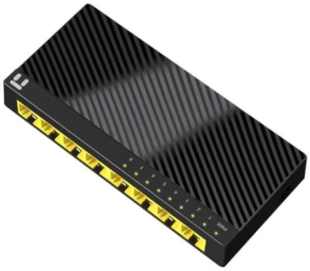 Alt view image 8 of 13 - Netis ST3108C 8 Port 10/100Mbps Fast Ethernet Switch | Desktop Ethernet Splitter, Ethernet Hub, Plug and Play, Traffic Optimization Auto-Negotiation RJ45 Ports with Compact Design