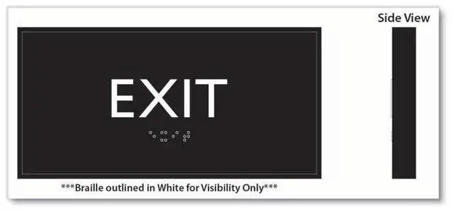 Alt view image 4 of 5 - ADA Sign Exit Plastic 4 x 4 Clear/White 69922