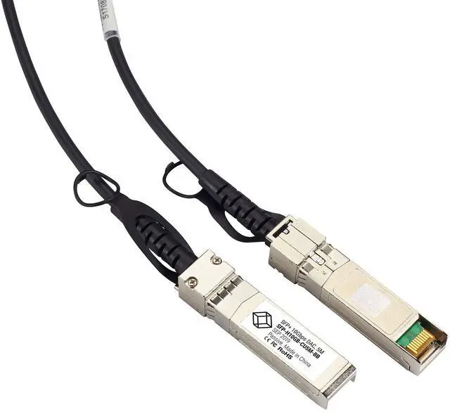 Alt view image 5 of 5 - SFP+ 10-GBPS DIRECT ATTACH CABLE (DAC) - CISCO SFP-H10GB-CU5M COMPATIBLE, BLACK,