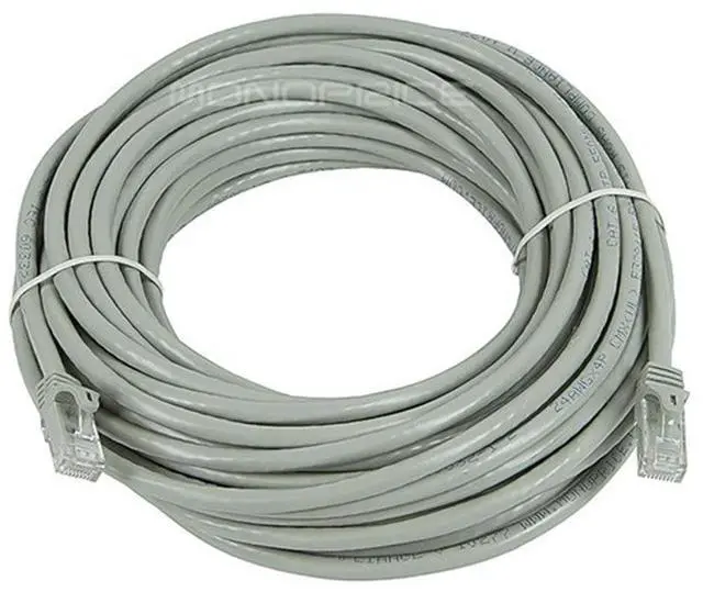 Alt view image 16 of 18 - Monoprice Cat6 Ethernet Patch Cable - 50 Feet - Gray | Network Internet Cord - RJ45, Stranded, 550Mhz, UTP, Pure Bare Copper Wire, 24AWG - Flexboot Series