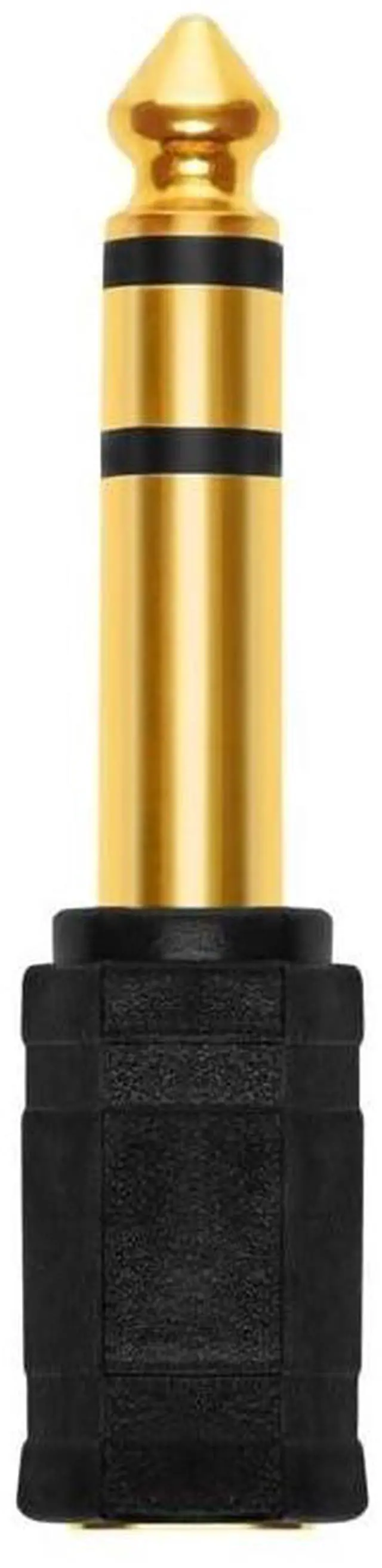 Alt view image 10 of 13 - Monoprice 1/4in (6.35mm) TRS Stereo Plug to 3.5mm TRS Stereo Jack Adapter, Gold Plated