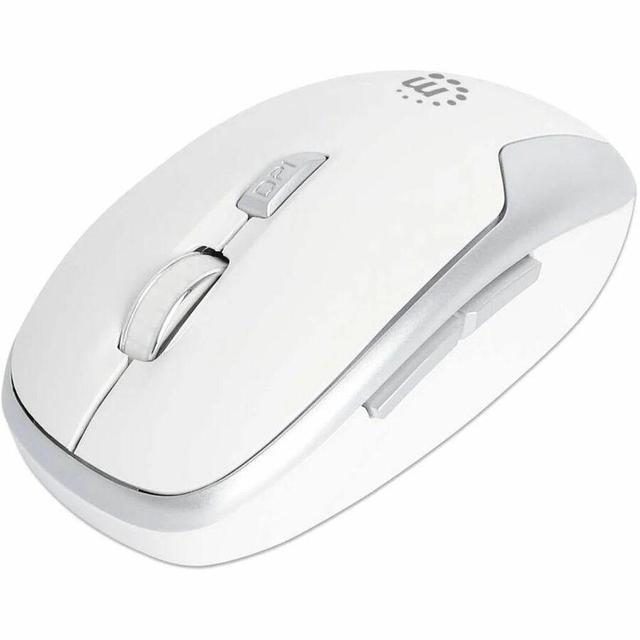 Alt view image 8 of 8 - Manhattan MW6185 Wireless Optical USB Mouse - Full-size Mouse - Optical - Wireless - 32.81 ft - Radio Frequency - 2.40 GHz - White - USB Type A - 1600 dpi - Scroll Wheel - 6 Button(s) - Right-handed -