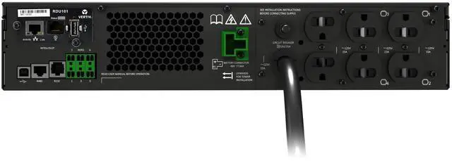 Alt view image 12 of 14 - Liebert GXT5 UPS w/Network Card - 500VA/500W 120V  Online Double Conversion Rack Tower  Energy Star  Uninterruptible Power Supply  Sine Wave Battery Backup (GXT5-500LVRT2UXLN)