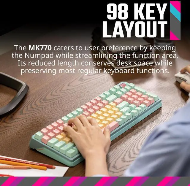 Alt view image 10 of 20 - Cooler Master MK770 Gaming KeyBoard MK770MCKW1US