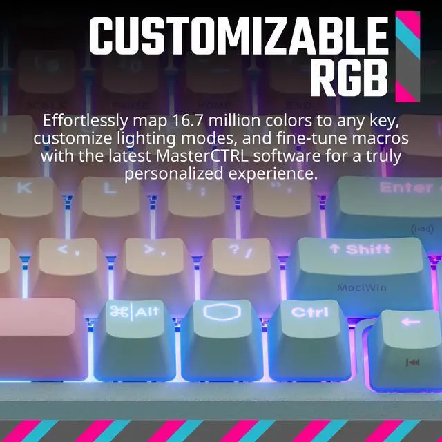 Alt view image 15 of 20 - Cooler Master MK770 Gaming KeyBoard MK770MCKW1US