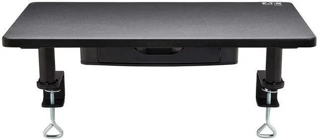 Alt view image 12 of 15 - Tripp Lite Clamp-on Universal Monitor Riser Stand with Storage Drawer, Monitor Shelf for Desk, Black, TAA Complaint, 5-Year Warranty (WWSSC Clamp-On Series)