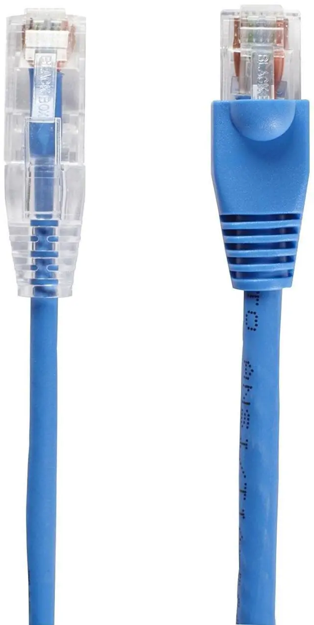 Alt view image 7 of 8 - BLACK BOX C6APC28-BL-02 SLIM-NET CAT6A 28-AWG 500-MHZ STRANDED ETHERNET PATCH CABLE - UNSHIELDED, PVC, S