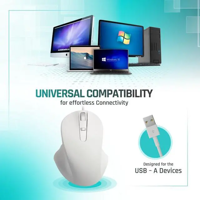 Alt view image 5 of 7 - Matias USB-A Wired Pbt Mouse White
