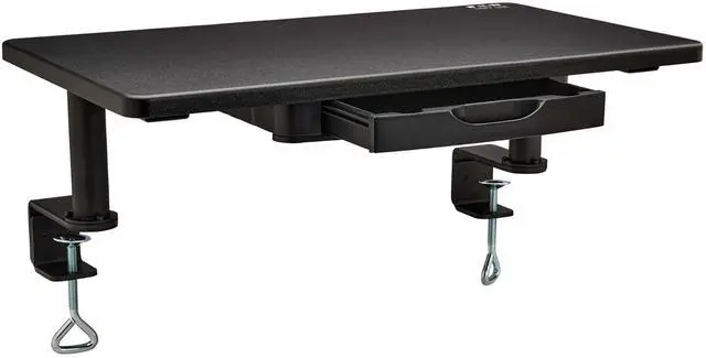Alt view image 10 of 15 - Tripp Lite Clamp-on Universal Monitor Riser Stand with Storage Drawer, Monitor Shelf for Desk, Black, TAA Complaint, 5-Year Warranty (WWSSC Clamp-On Series)