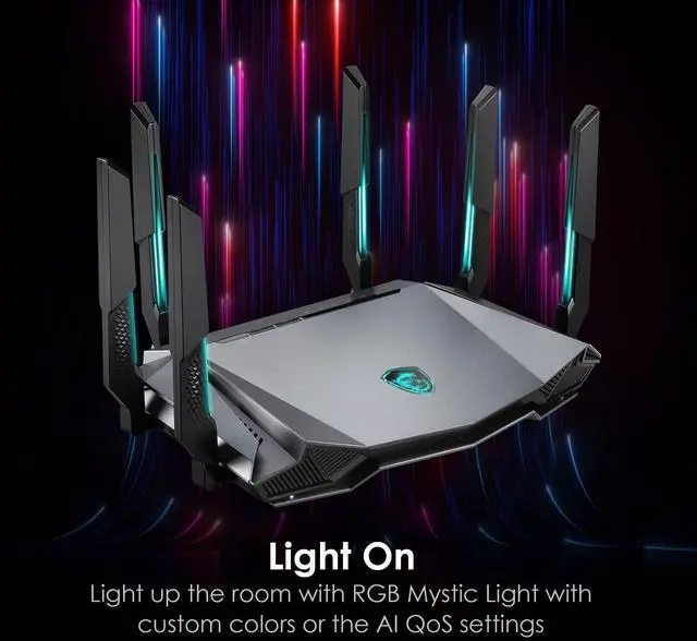 Alt view image 4 of 7 - MSI Radix AXE6600 WiFi 6E Tri-Band Gaming Router RADIXAXE6600