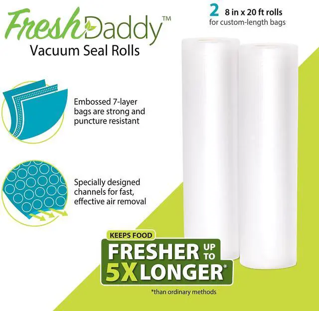 Alt view image 5 of 5 - FreshDaddy Vac Seal Roll 8x20