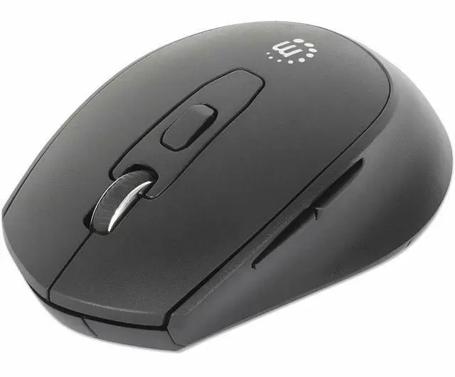 Alt view image 8 of 12 - Manhattan MW6200 Wireless Optical USB Mouse - Full-size Mouse - Optical - Wireless - 32.81 ft - Radio Frequency - 2.40 GHz - Black - USB Type A - 1600 dpi - Scroll Wheel - 6 Button(s) - Right-handed -