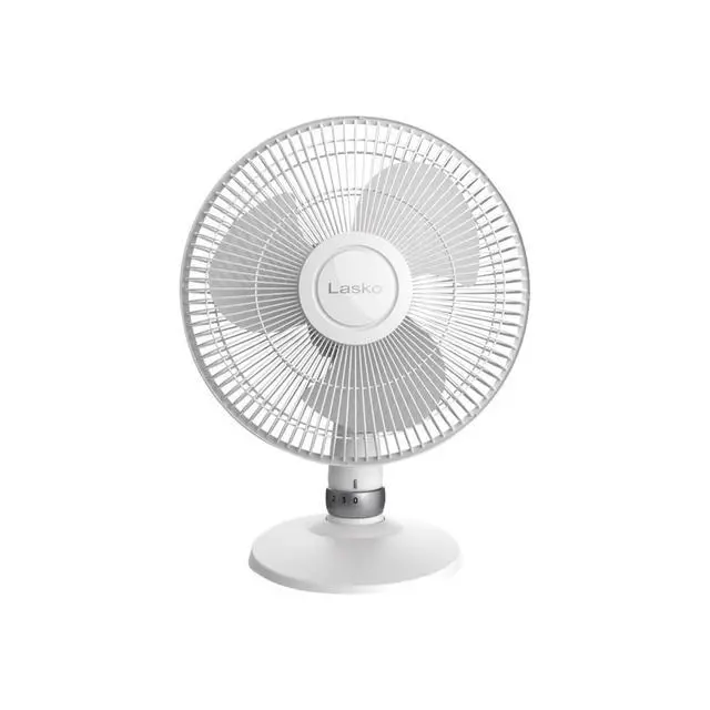 Alt view image 3 of 5 - Lasko 12" Table Fan With Dial On Stand - White D12225