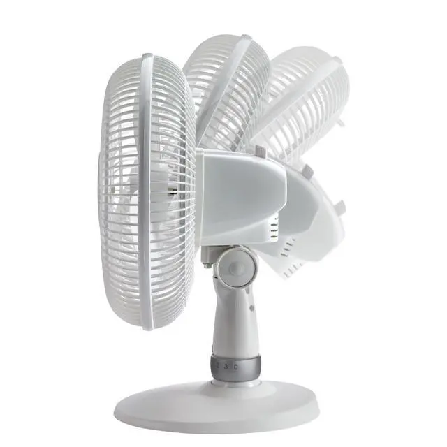 Alt view image 2 of 5 - Lasko 12" Table Fan With Dial On Stand - White D12225