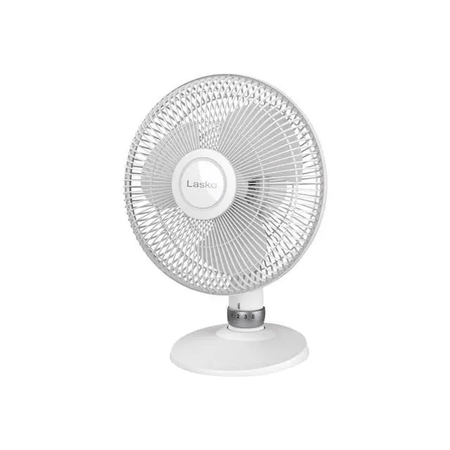 Alt view image 4 of 5 - Lasko 12" Table Fan With Dial On Stand - White D12225