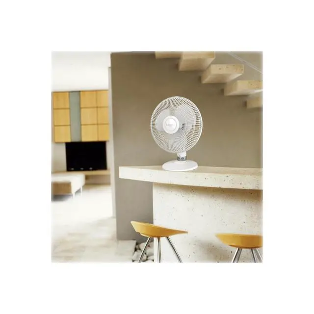 Alt view image 5 of 5 - Lasko 12" Table Fan With Dial On Stand - White D12225