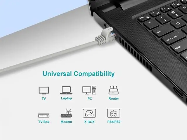 Alt view image 14 of 14 - Monoprice Cat6 Ethernet Patch Cable - 100 Feet - Gray | Network Internet Cord - RJ45, Stranded, 550Mhz, UTP, Pure Bare Copper Wire, 24AWG - Flexboot Series