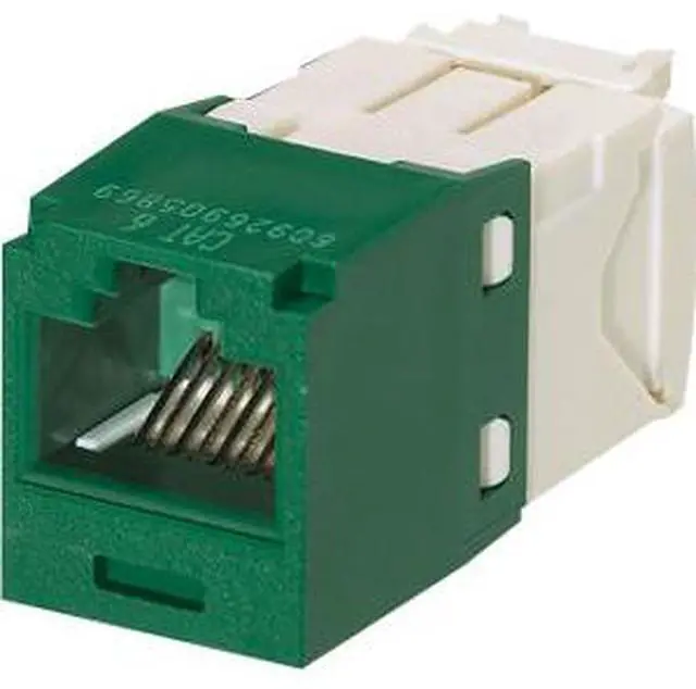 Alt view image 6 of 6 - Panduit CJ688TGGR Mini-Com TX6 Plus Cat6 Jack Module, Green