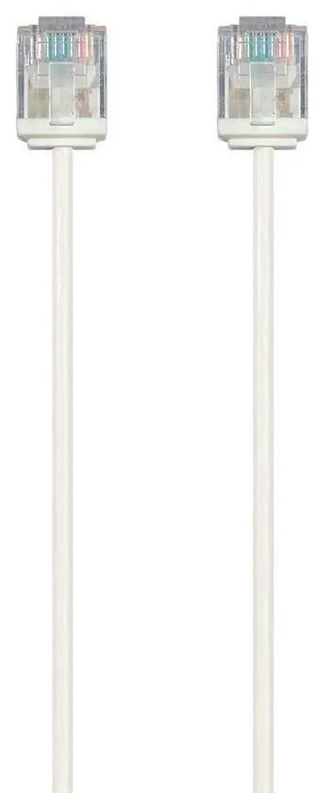 Alt view image 6 of 8 - Monoprice Cat6 Ethernet Patch Cable - 3 Feet - White | Stranded, 550MHz, UTP, Pure Bare Copper Wire, 32AWG  - Micro SlimRun Series