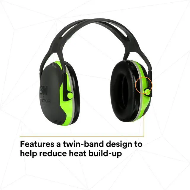 Alt view image 19 of 20 - 3M PELTOR X4 Earmuffs, 27 dB NRR, Fluorescent Yellow-Green X4A