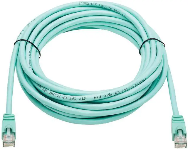 Alt view image 9 of 11 - TRIPP LITE N261-020-AQ 20 ft. Cat 6A Aqua Augmented Cat6 (Cat6a) Snagless 10G Certified Patch Cable, (RJ45 M/M) - Aqua